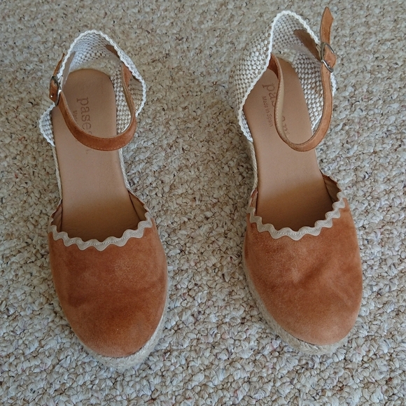 Paseart Spain light brown Espadrille Wedge Sandals size 39.5 - Picture 3 of 15